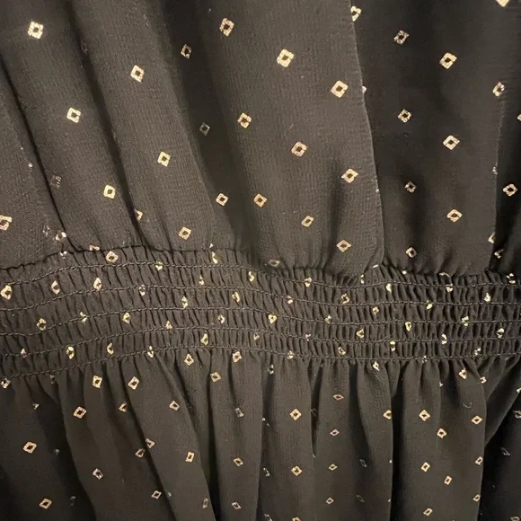 Gold Diamond dots Long Sleeve Dress - Picture 3 of 5